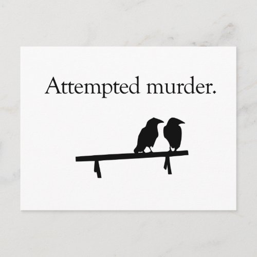 Attempted Murder Postcard