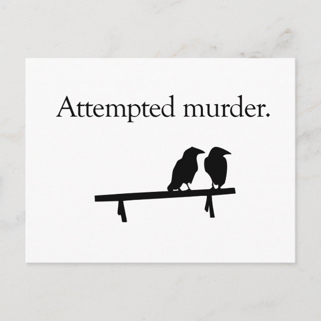 Attempted Murder Postcard (Front)