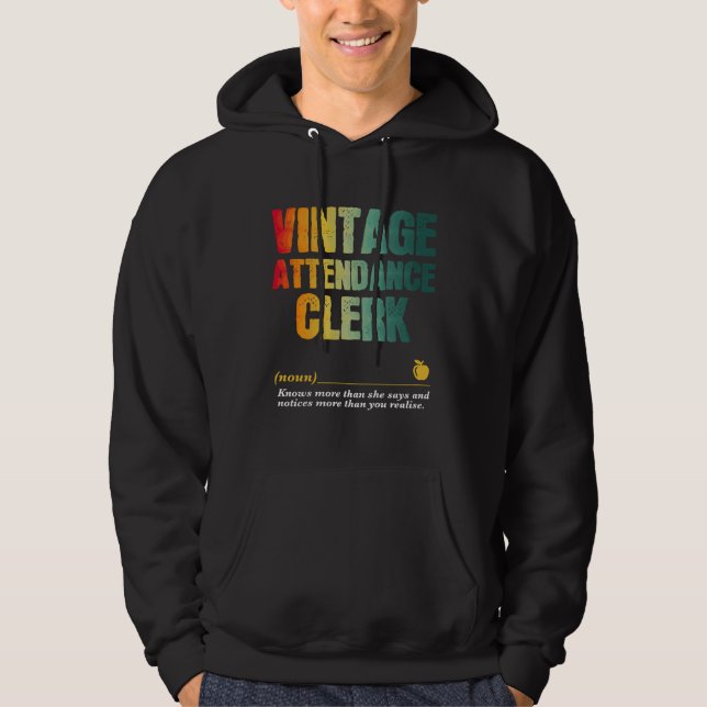 Attendance Clerk Appreciation Week Back to School Hoodie (Front)