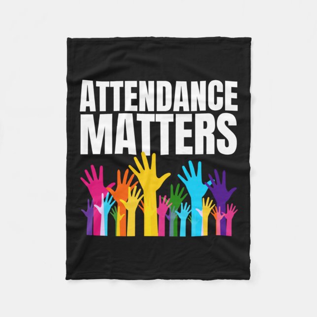 Attendance S Sticker  Fleece Blanket (Front)
