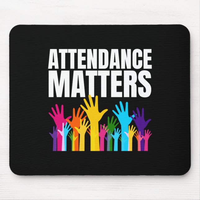 Attendance S Sticker  Mouse Pad (Front)