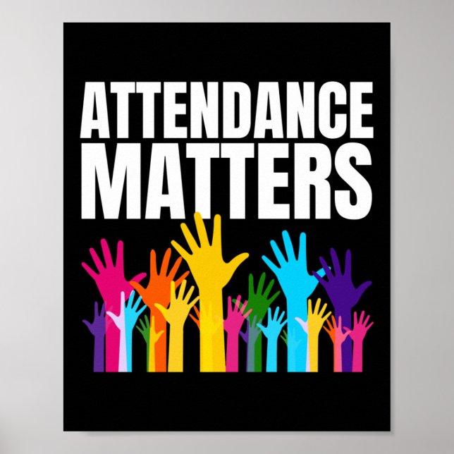 Attendance S Sticker  Poster (Front)