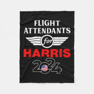 Attendants For Kamala Harris 2024 Vote President Fleece Blanket