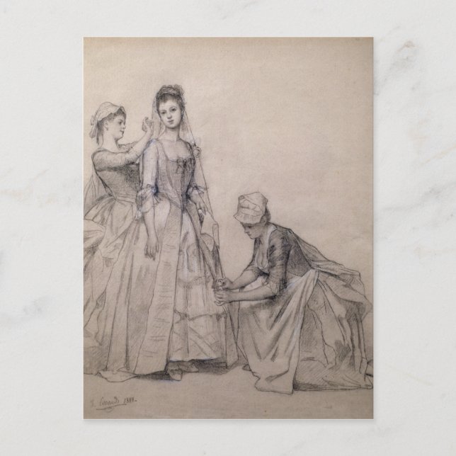 Attending to the Bride Postcard (Front)