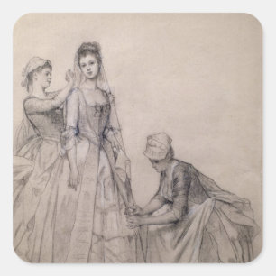 Attending to the Bride Square Sticker