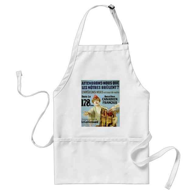 Attendrons-Nous Que Les Notre Brulent Adult Apron (Front)