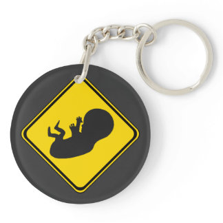 Attention: Baby Ahead! Keychain