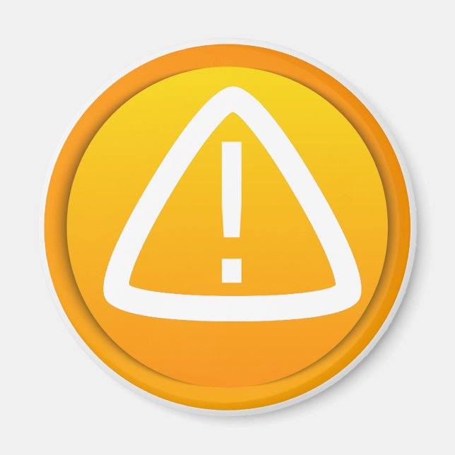 Attention Caution Symbol Magnet (Front)