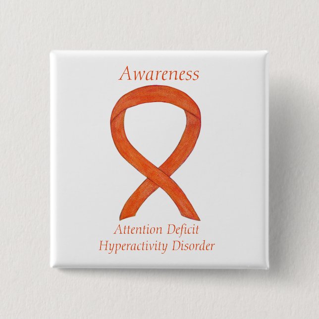 Attention Deficit Hyperactivity Disorder (ADHD)Pin Button (Front)