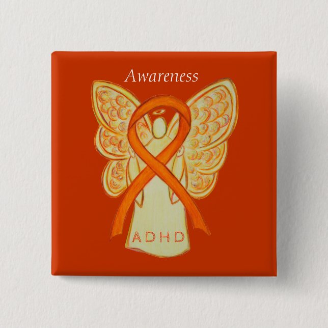 Attention Deficit Hyperactivity Disorder (ADHD)Pin Button (Front)