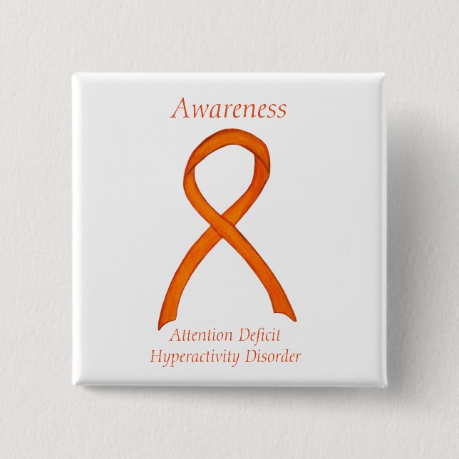 Attention Deficit Hyperactivity Disorder (ADHD)Pin Button (Front)