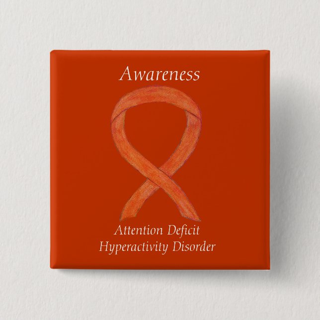 Attention Deficit Hyperactivity Disorder (ADHD)Pin Button (Front)