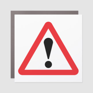 Attention! Euro Sign Car Magnet