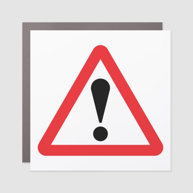 Attention! Euro Sign Car Magnet (Front)