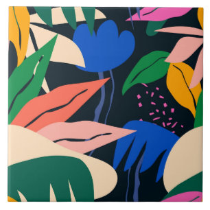 Attention Getter tropical pattern Ceramic Tile