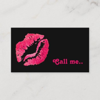 Attention Getting Lip Print Business Card by FXtions at Zazzle