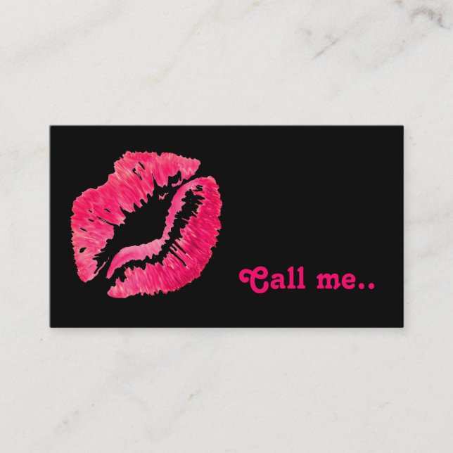 attention getting lip print business card (Front)