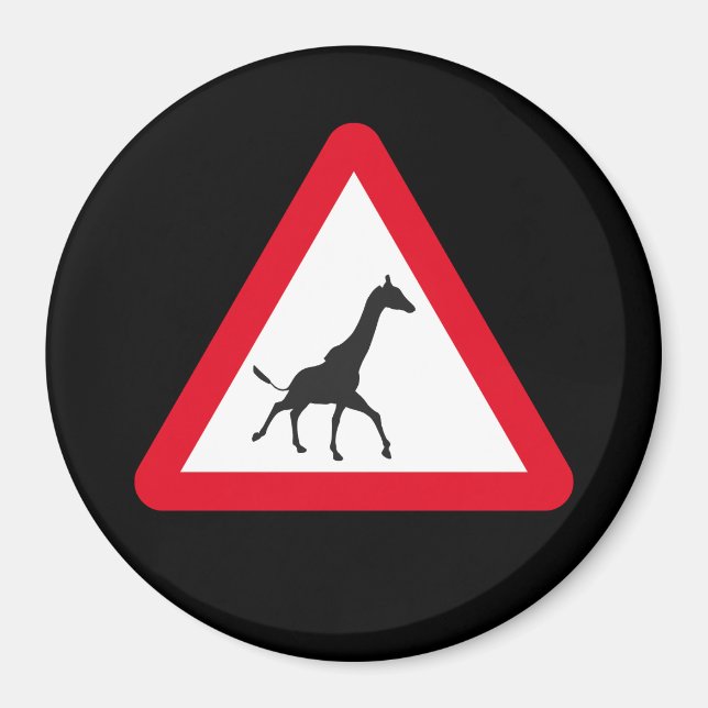 Attention: Giraffe Crossing! Magnet (Front)