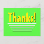 [ Thumbnail: Attention-Grabbing "Thanks!" Postcard ]