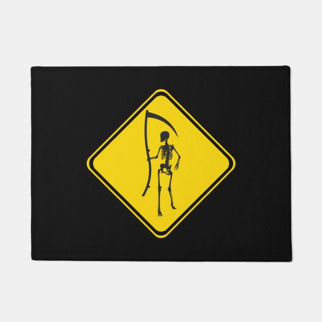 Attention Grim Reaper Ahead Doormat