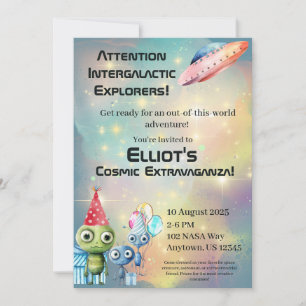 Attention Intergalactic Birthday Invitations