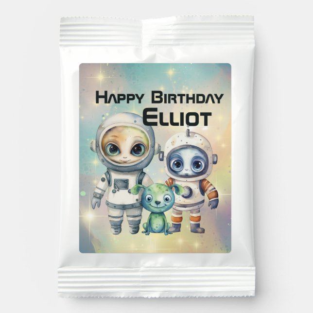 Attention Intergalactic Plain Birthday   Lemonade Drink Mix (Front)