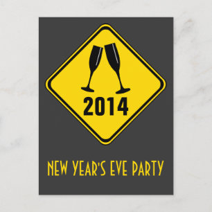 Attention: Party Ahead! Invitation Postcard