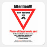 Attention, sitting down to pee Sticker