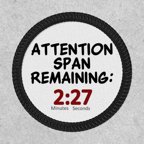 Attention Span Remaining 227 Minutes Patch