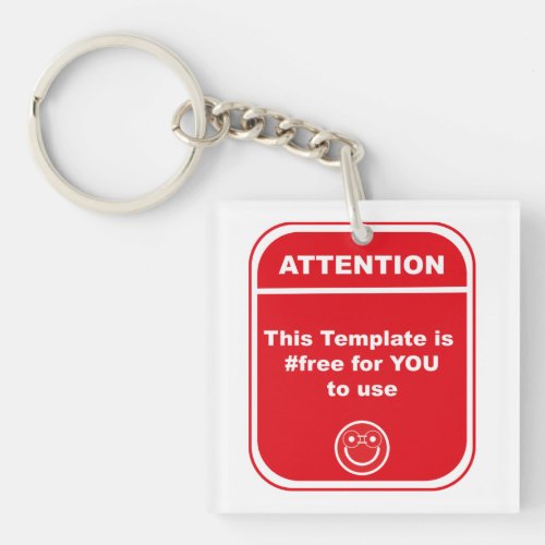 Attention This Template is free to use Cutomize   Keychain