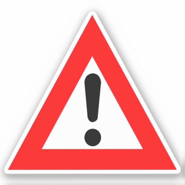 Attention Triangle Sticker (Front)