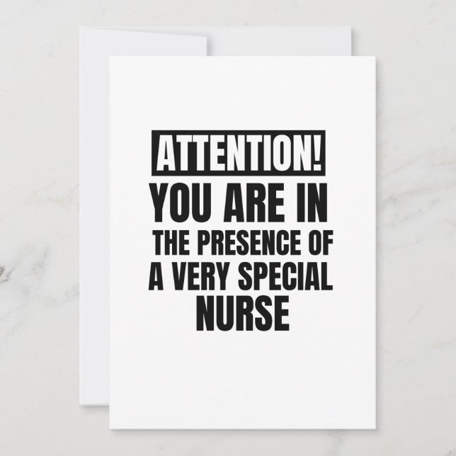 Attention you are in the presnce of a very special announcement (Front)