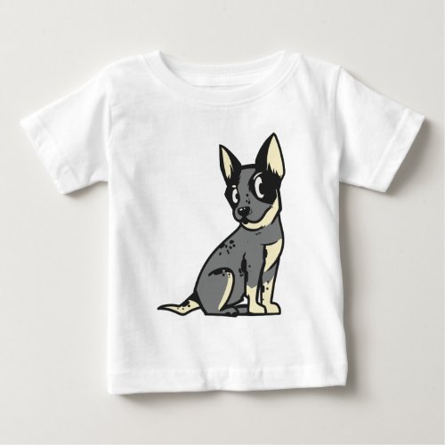 Attentive Australian Cattle Dog design Baby T_Shirt