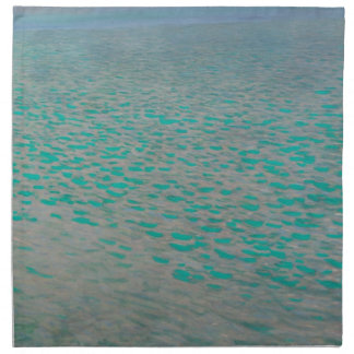 Attersee, Coastal Landscape Painting, Gustav Klimt Cloth Napkin