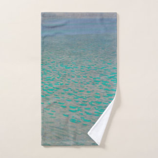 Attersee, Coastal Landscape Painting, Gustav Klimt Hand Towel