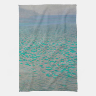 Attersee, Coastal Landscape Painting, Gustav Klimt Kitchen Towel