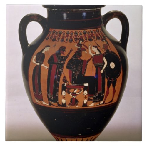 Attic black_figure amphora depicting the Birth of Ceramic Tile