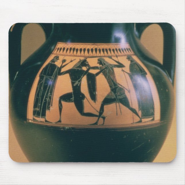 Attic black figure amphora depicting Theseus and t Mouse Pad (Front)
