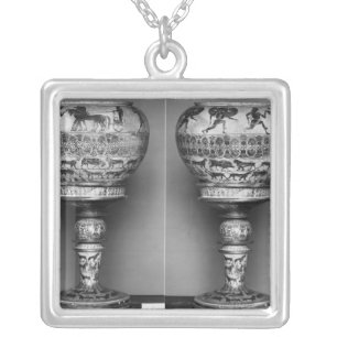 Attic black-figure dinos, c.590 BC Silver Plated Necklace
