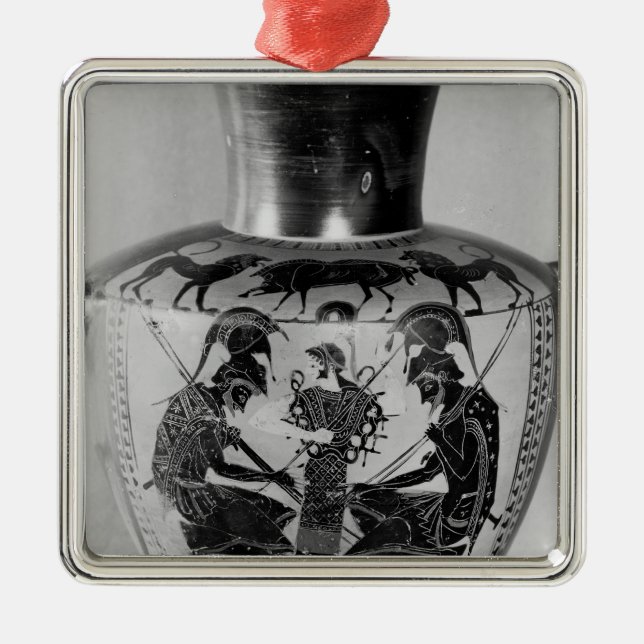 Attic black figure hydra metal ornament (Front)