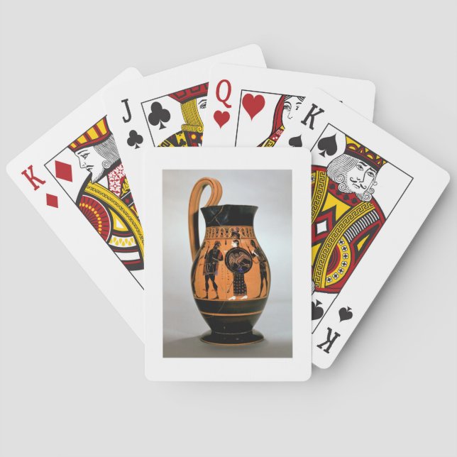 Attic black-figure olpe depicting Athena Confronti Poker Cards (Back)
