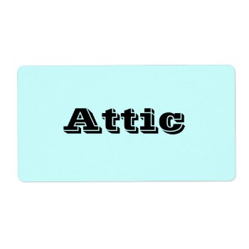 Attic Moving Labels In Light Sky Blue by Cherylsart at Zazzle