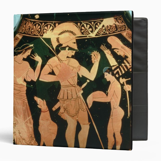 Attic Red figure vase depicting a soldier taking p 3 Ring Binder (Front/Inside)