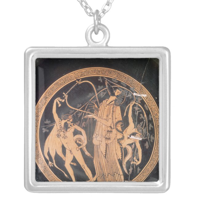Attic red-figure vase silver plated necklace (Front)