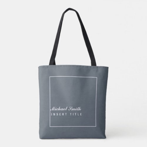 Attic Stylish Slate Personalized Square Tote Bag