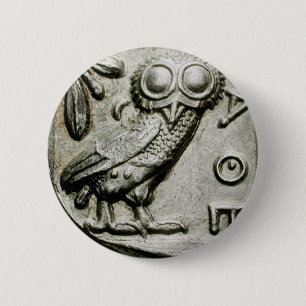 Attica Tetradrachm Owlthena Pinback Button
