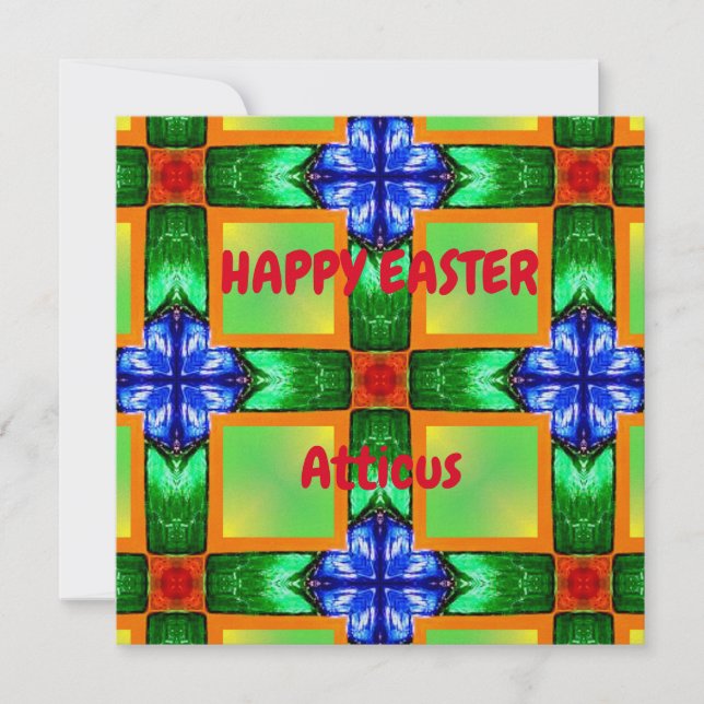ATTICUS ~ Personalized Easter card pattern ~ (Front)