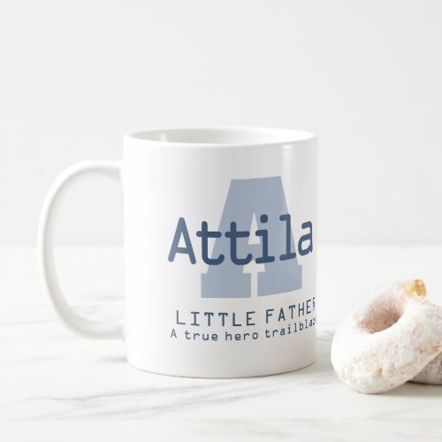Attila name meaning monogram A blue Coffee Mug