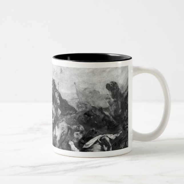 Attila the Hun  and his hordes Two-Tone Coffee Mug (Right)