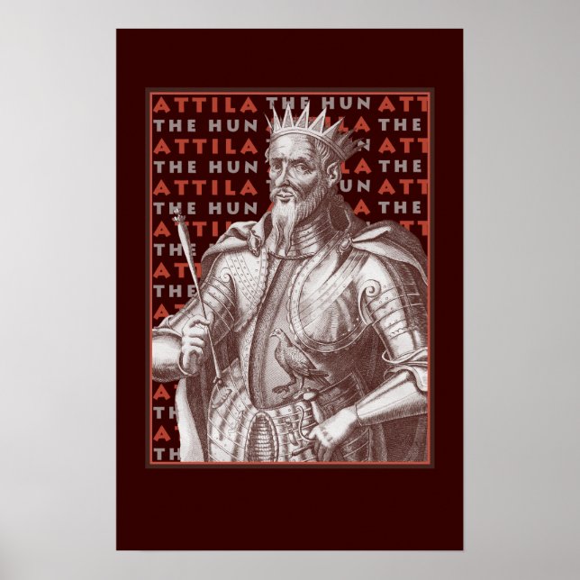 Attila The Hun - Striking Antique Image Poster (Front)